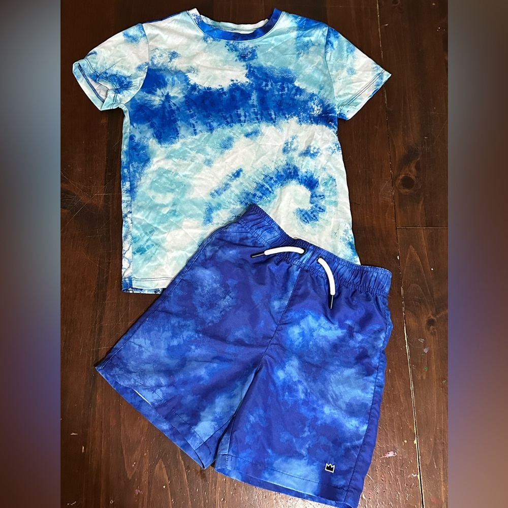 Boy’s Crown & Ivy Matching Swim Set - Top S, Bottom 6